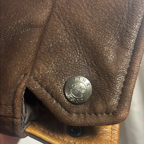 Men's Brown Leather Jacket - Picture 5 of 10